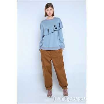 SWEAT-SHIRT FEMME À VOLANTS